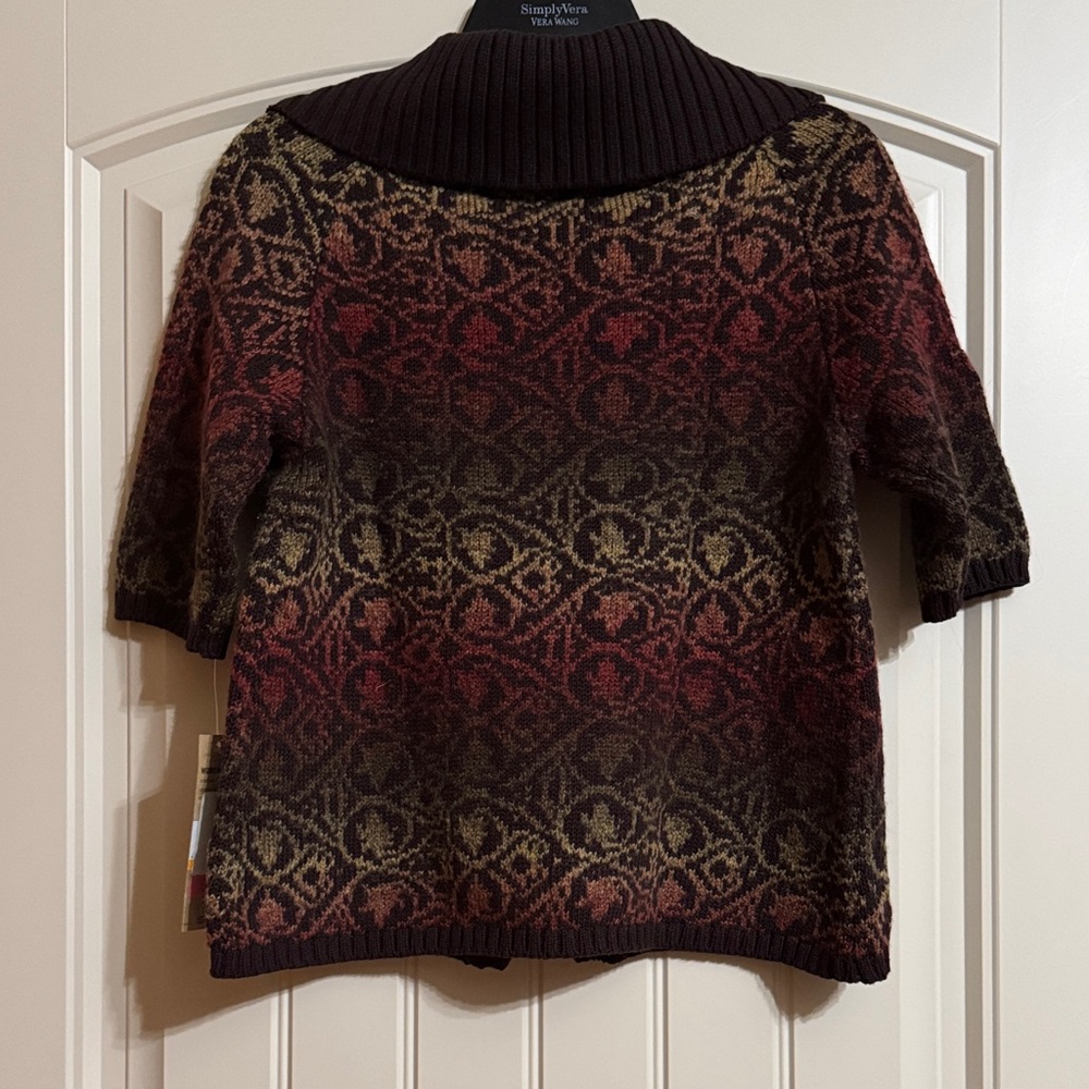 NWT DKNY Earth Tone Multi Colored Cardigan - Picture 2 of 5